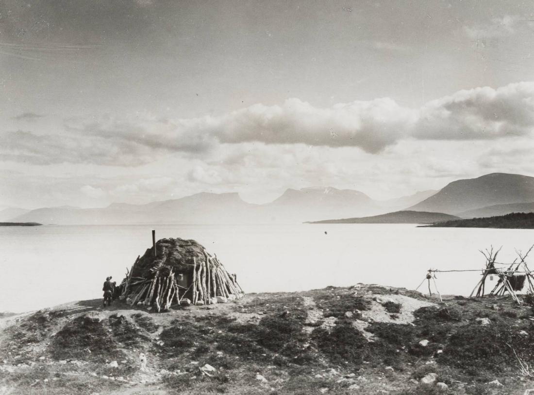 A Lapp hut on the edge of Lake Torne Träsk