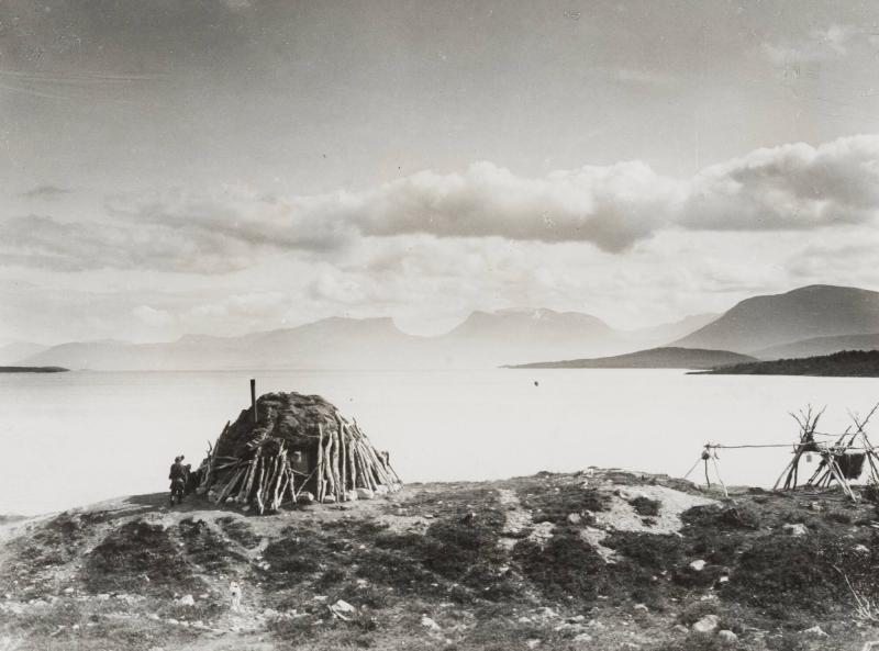 A Lapp hut on the edge of Lake Torne Träsk
