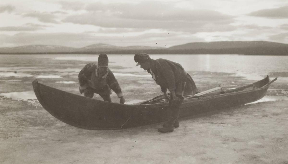 Midnattsol och vårstämning Kaalasjärvi den 15 juni 1926
