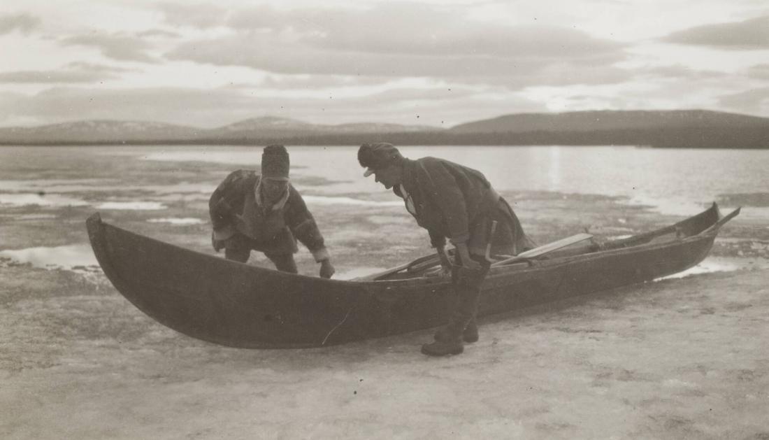 Midnattsol och vårstämning Kaalasjärvi den 15 juni 1926