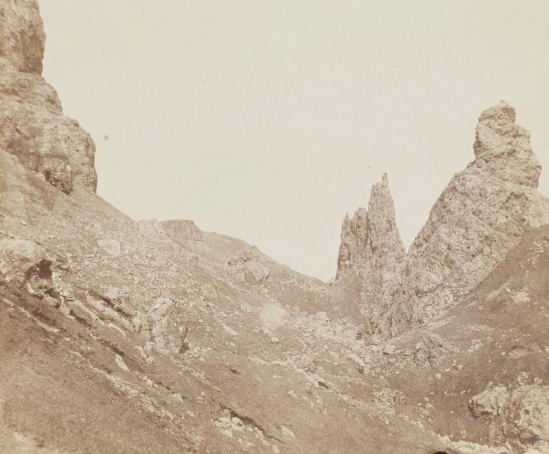 The Storr Rock (fropm SW), Isle of Skye. Main Escarpment facing the east coast