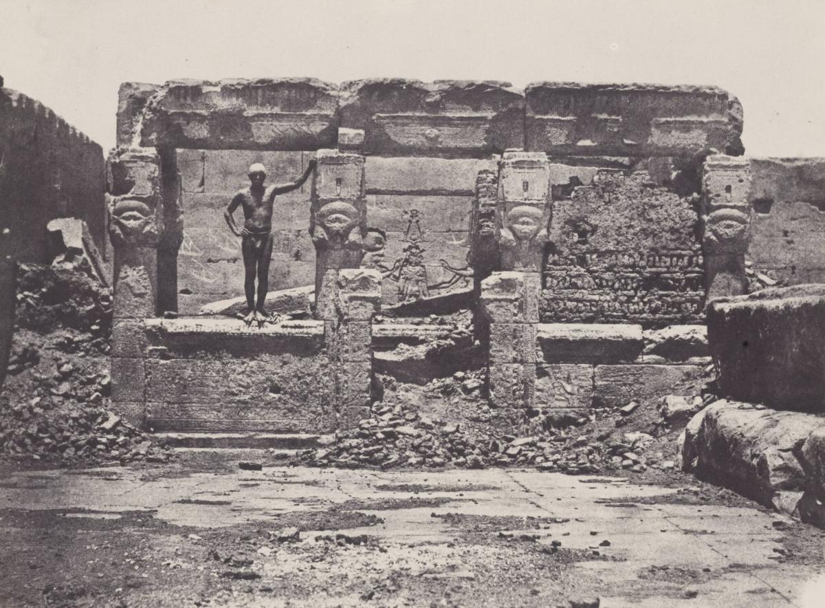Haute Égypte.  Grand Temple de Denderah.  Hypètre Construit sur la Terasse (Planche 17). Ur boken Egypt, Nubia, Palestine, and Syria: photographic pictures collected during the years 1849, 1850, and 1851.  Part 13