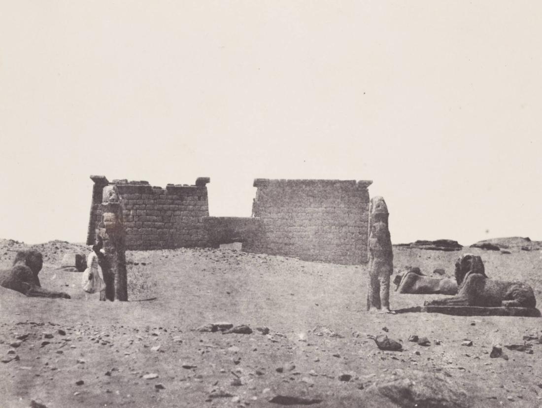 Nubie.  Hémi-Spéos de Séboua.  Dromos (Planche 97). Ur boken Egypt, Nubia, Palestine, and Syria: photographic pictures collected during the years 1849, 1850, and 1851.  Part 13