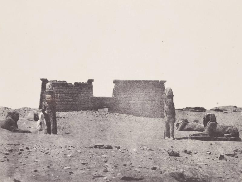 Nubie.  Hémi-Spéos de Séboua.  Dromos (Planche 97). Ur boken Egypt, Nubia, Palestine, and Syria: photographic pictures collected during the years 1849, 1850, and 1851.  Part 13