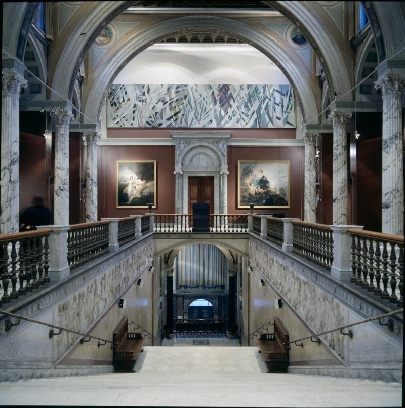 Uppsatt i Nationalmuseum 1988, till vänster och till höger målningar av Goya