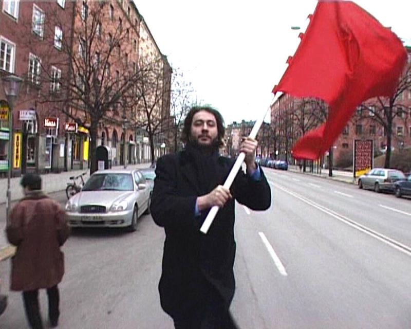 Farbtest, Die Rote Fahne II, 2002. After Gerd Conradt's Farbtest, Die Rote Fahne, 1968