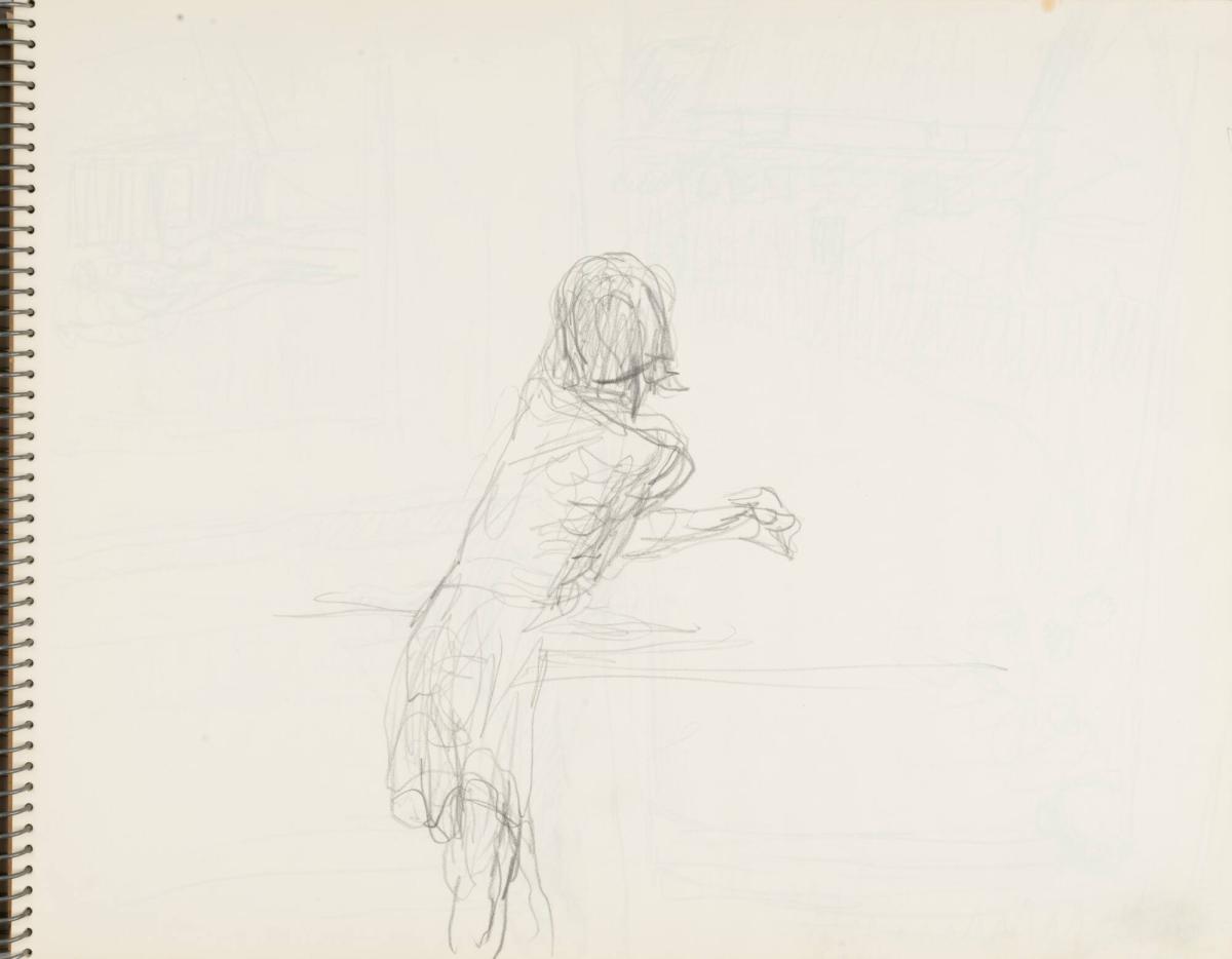 Skissblock nr 46, Gillberga, förstudier till "Fem syskon", Birgit