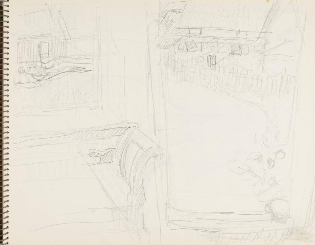 Skissblock nr 46, Gillberga, förstudier till "Fem syskon", Birgit