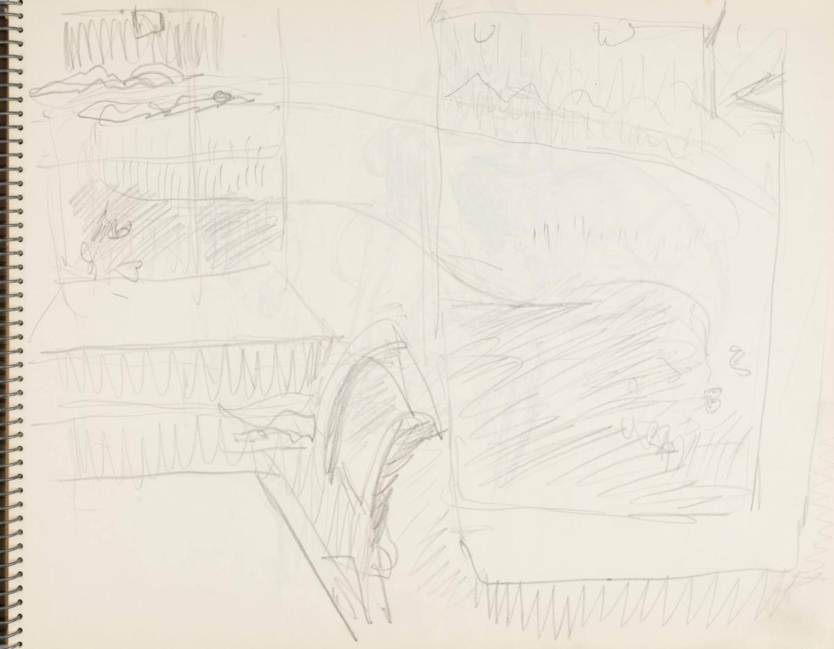 Skissblock nr 46, Gillberga, förstudier till "Fem syskon", Birgit