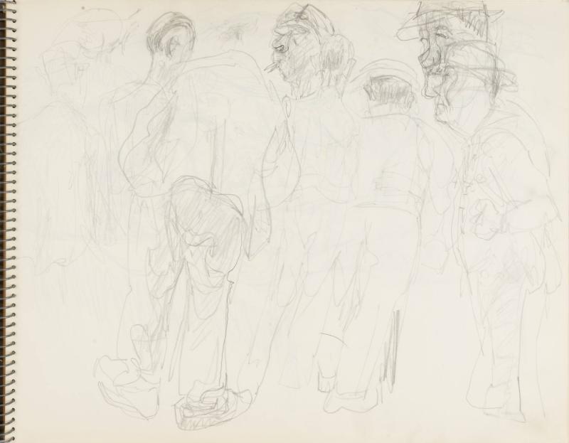 Skissblock nr 46, Gillberga, förstudier till "Fem syskon", Birgit