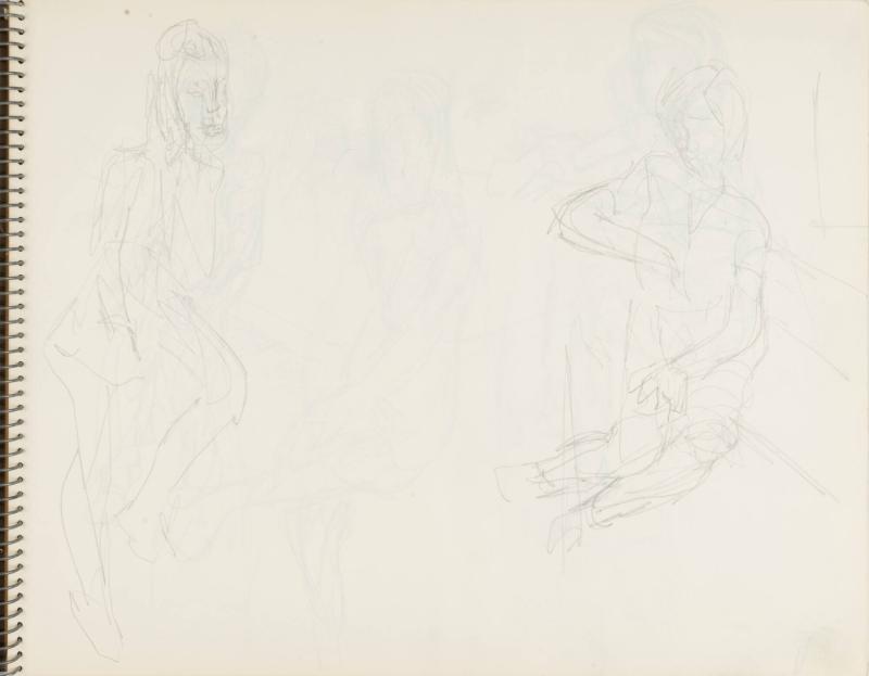 Skissblock nr 46, Gillberga, förstudier till "Fem syskon", Birgit