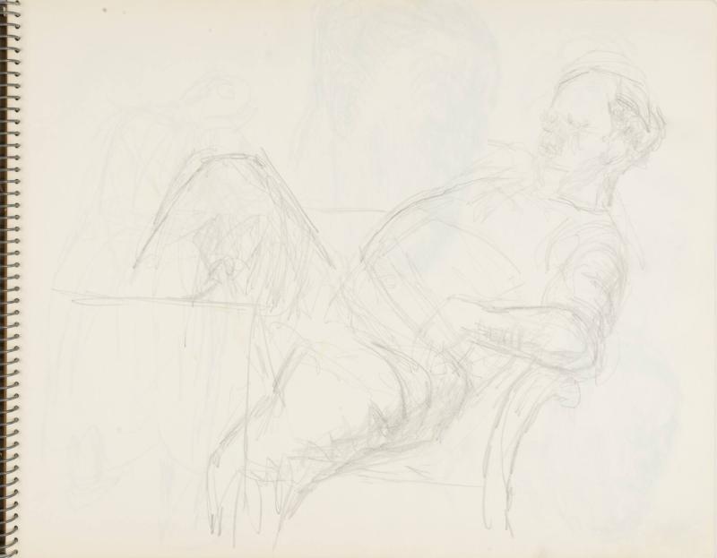 Skissblock nr 46, Gillberga, förstudier till "Fem syskon", Birgit