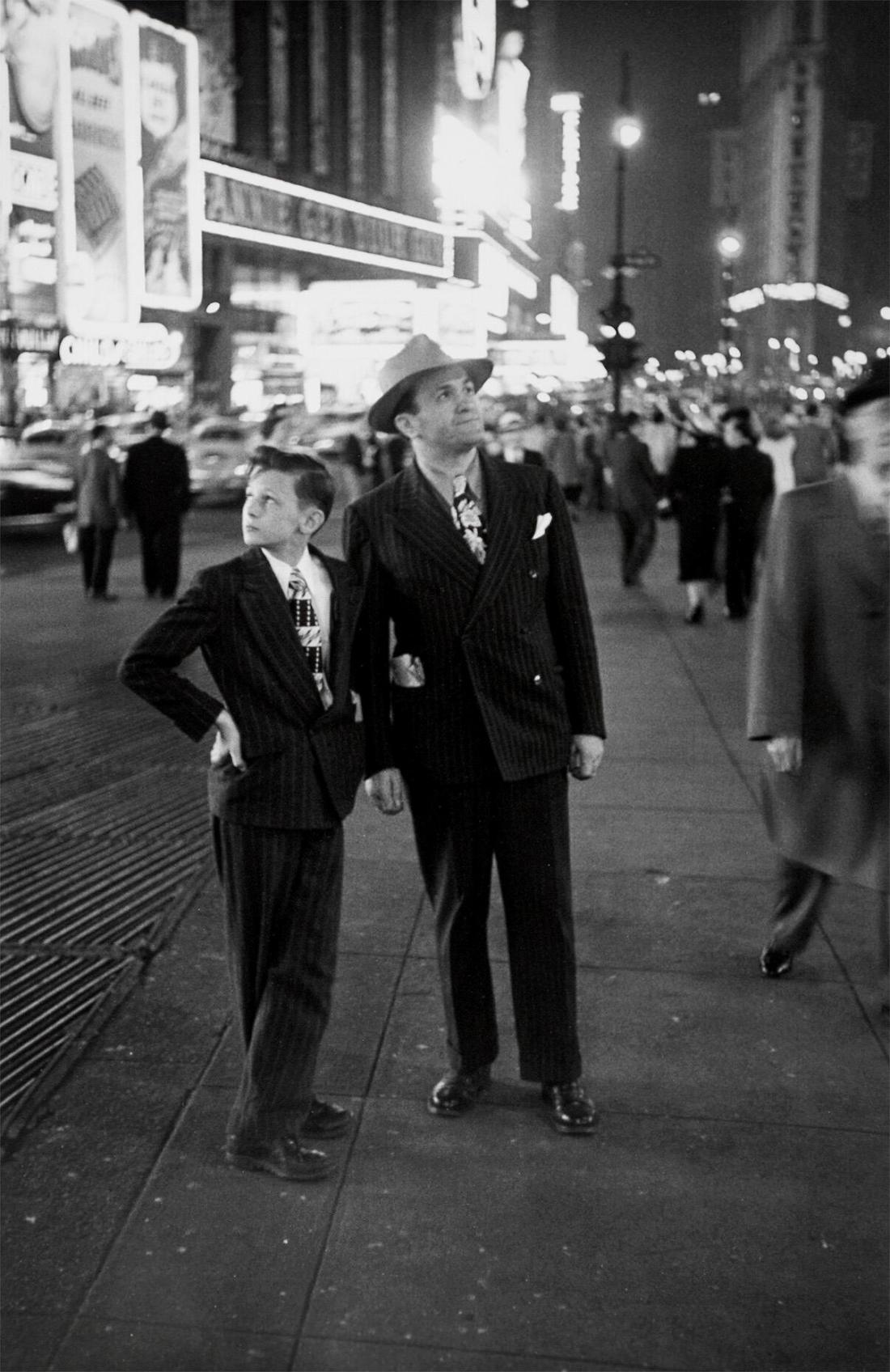 Father and Son, Times Square, New York, N.Y. 1947 - 49