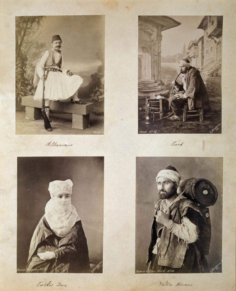 Fyra porträtt: Alban, Turk, Turkisk dam, Vattenbärare