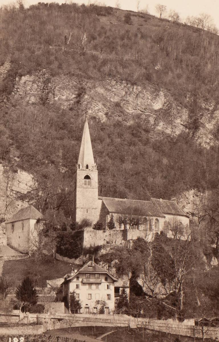188. Montreux. Kyrkan och "la Grotte" nedanför Glion