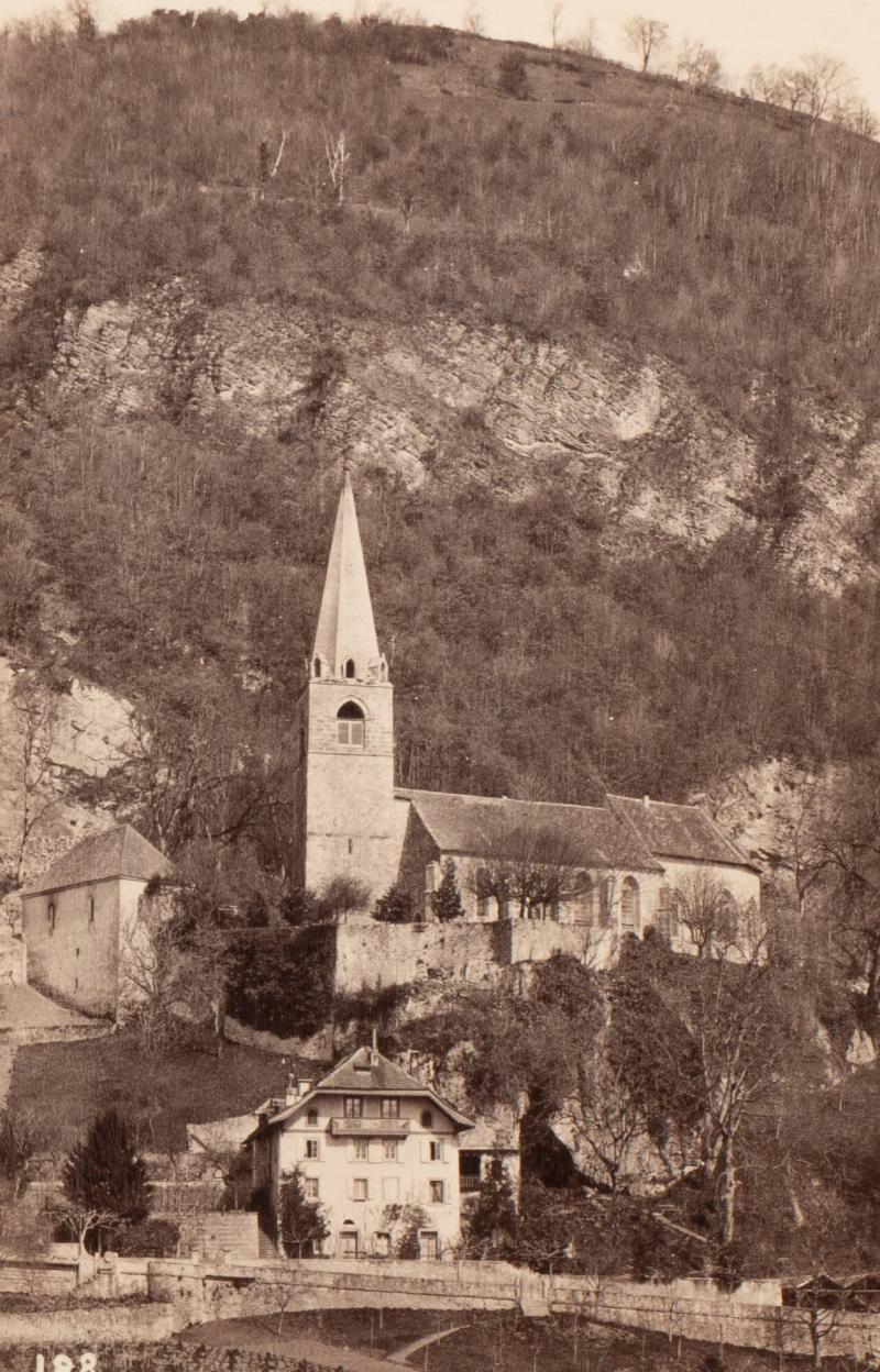 188. Montreux. Kyrkan och "la Grotte" nedanför Glion