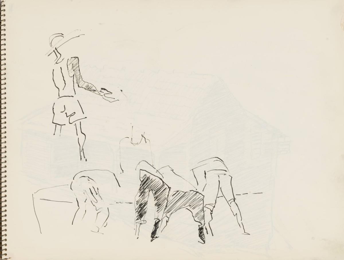 Skissblock nr 92, New York, Martinique, Amboise, fem syskon