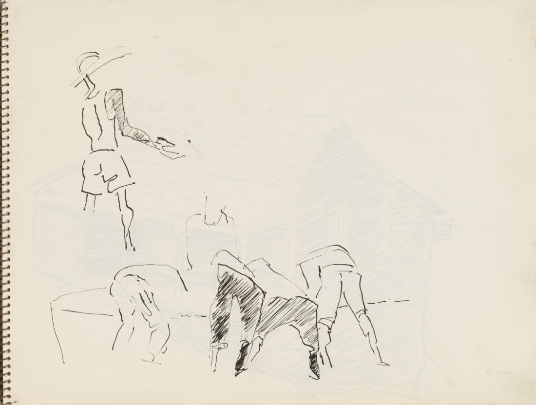 Skissblock nr 92, New York, Martinique, Amboise, fem syskon