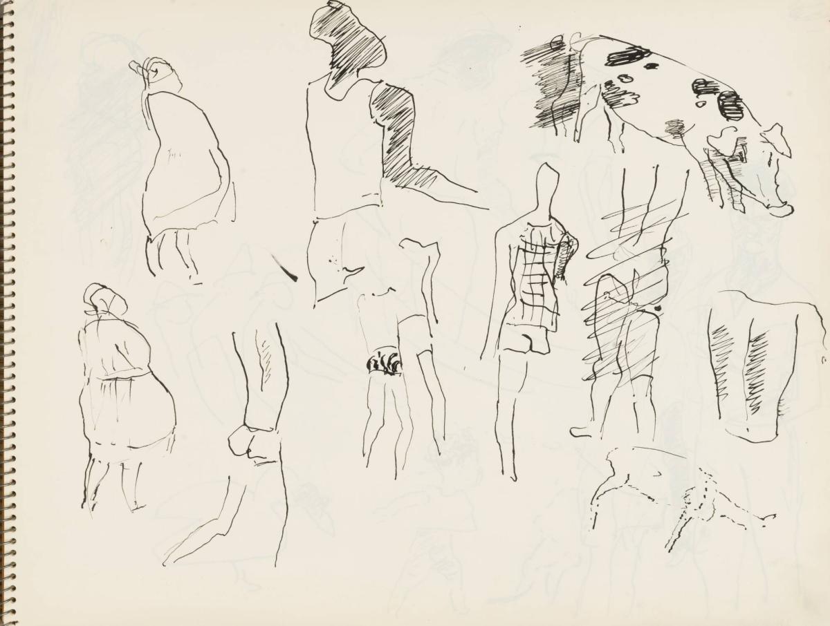 Skissblock nr 92, New York, Martinique, Amboise, fem syskon