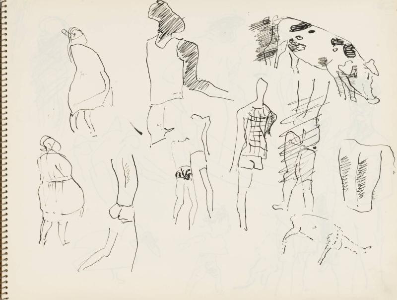 Skissblock nr 92, New York, Martinique, Amboise, fem syskon