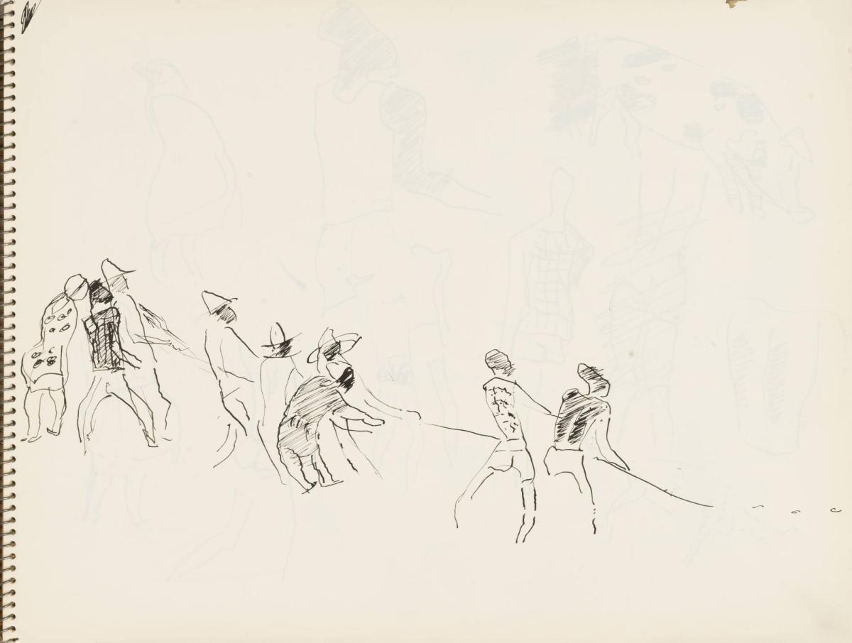 Skissblock nr 92, New York, Martinique, Amboise, fem syskon