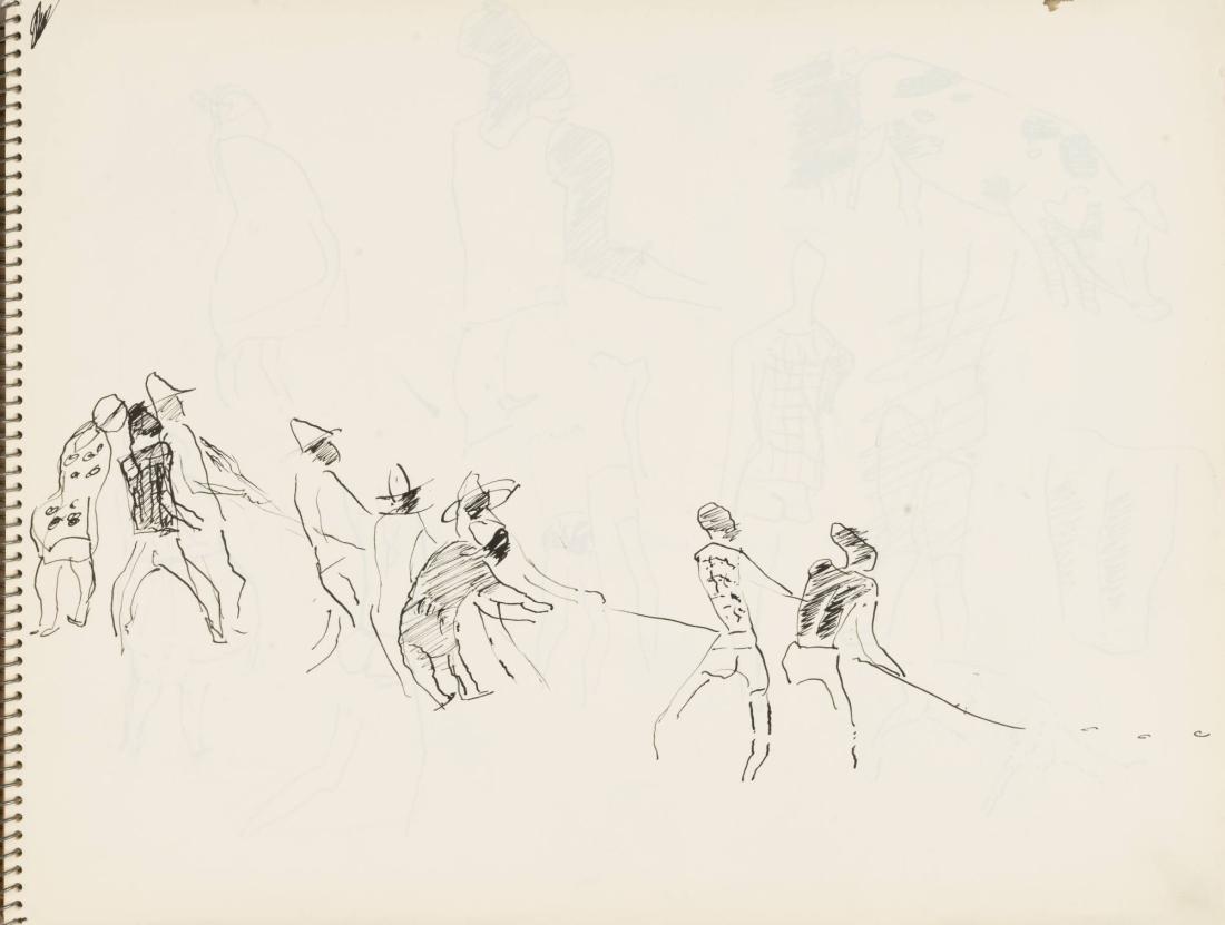 Skissblock nr 92, New York, Martinique, Amboise, fem syskon