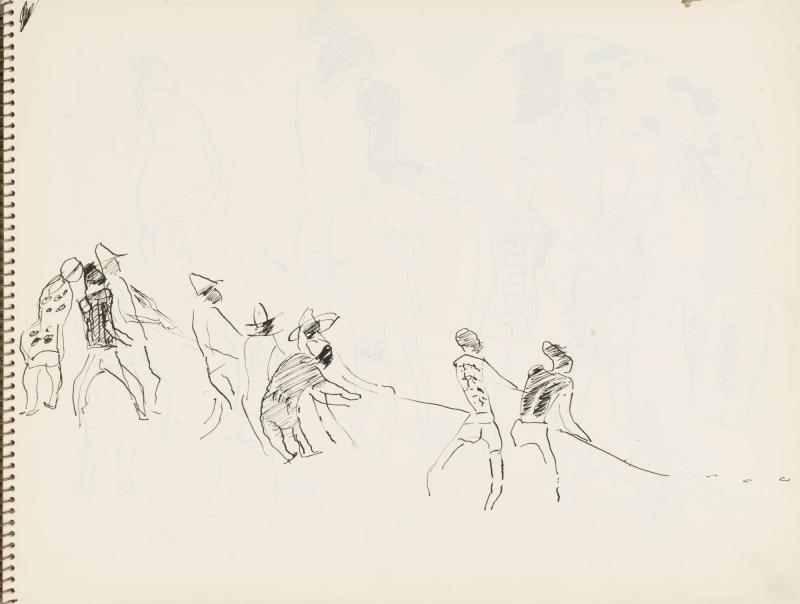 Skissblock nr 92, New York, Martinique, Amboise, fem syskon