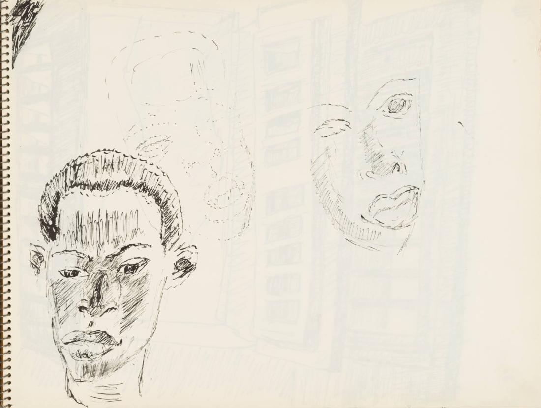 Skissblock nr 92, New York, Martinique, Amboise, fem syskon