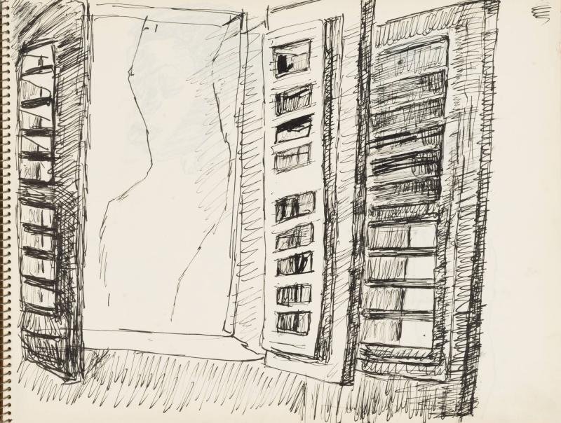 Skissblock nr 92, New York, Martinique, Amboise, fem syskon