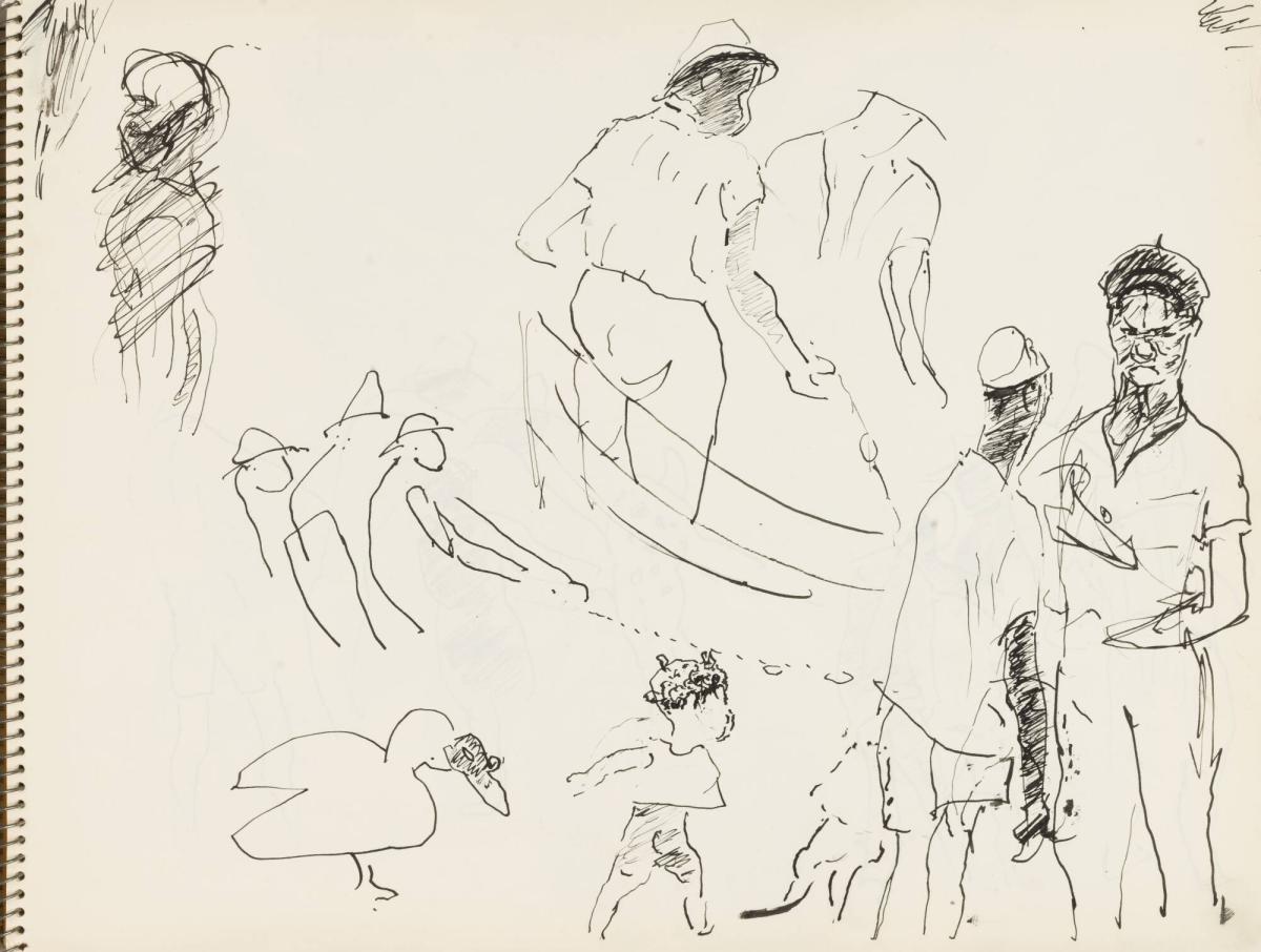 Skissblock nr 92, New York, Martinique, Amboise, fem syskon