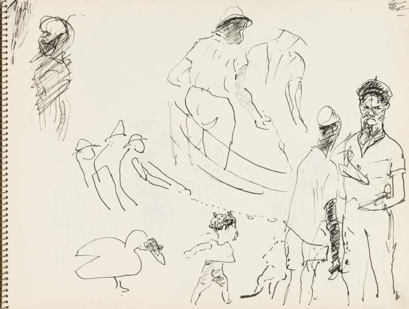 Skissblock nr 92, New York, Martinique, Amboise, fem syskon