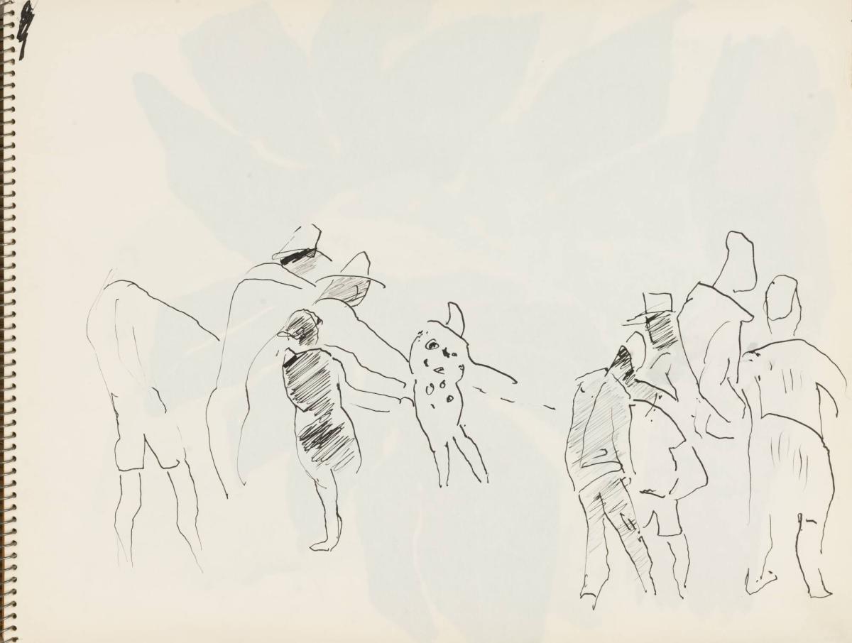 Skissblock nr 92, New York, Martinique, Amboise, fem syskon