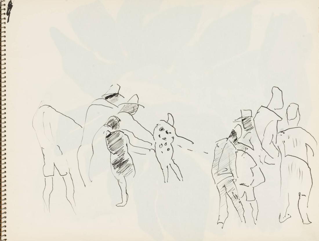 Skissblock nr 92, New York, Martinique, Amboise, fem syskon