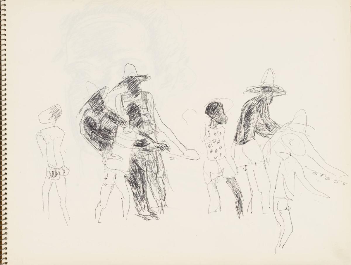 Skissblock nr 92, New York, Martinique, Amboise, fem syskon