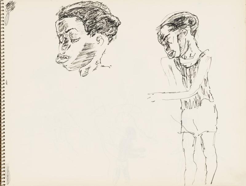 Skissblock nr 92, New York, Martinique, Amboise, fem syskon