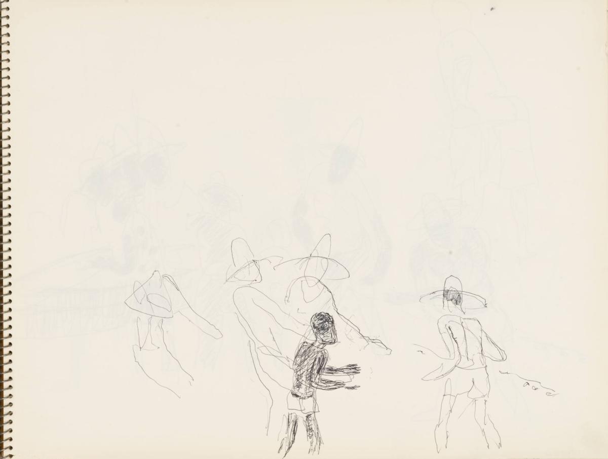 Skissblock nr 92, New York, Martinique, Amboise, fem syskon