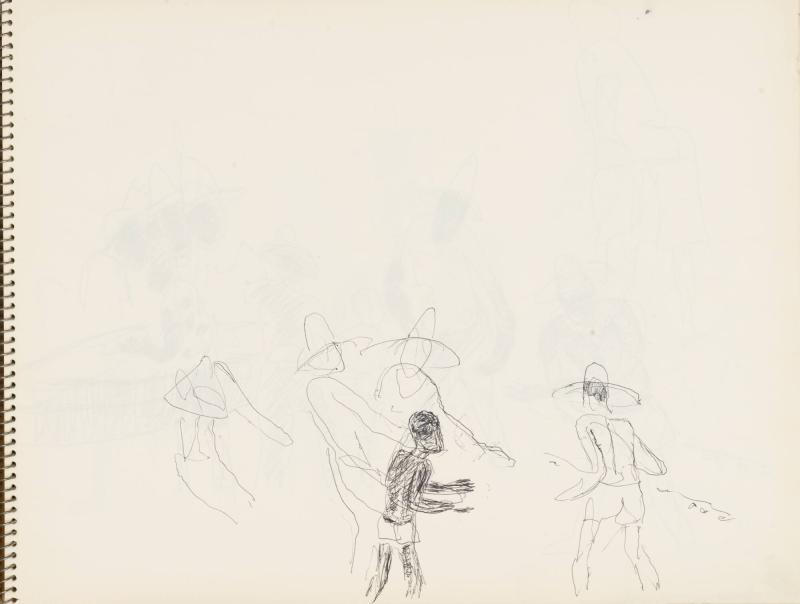 Skissblock nr 92, New York, Martinique, Amboise, fem syskon