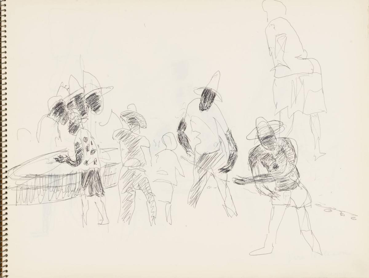 Skissblock nr 92, New York, Martinique, Amboise, fem syskon