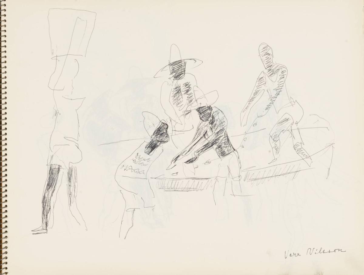 Skissblock nr 92, New York, Martinique, Amboise, fem syskon