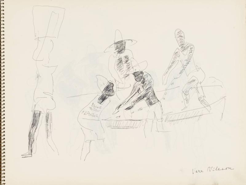 Skissblock nr 92, New York, Martinique, Amboise, fem syskon