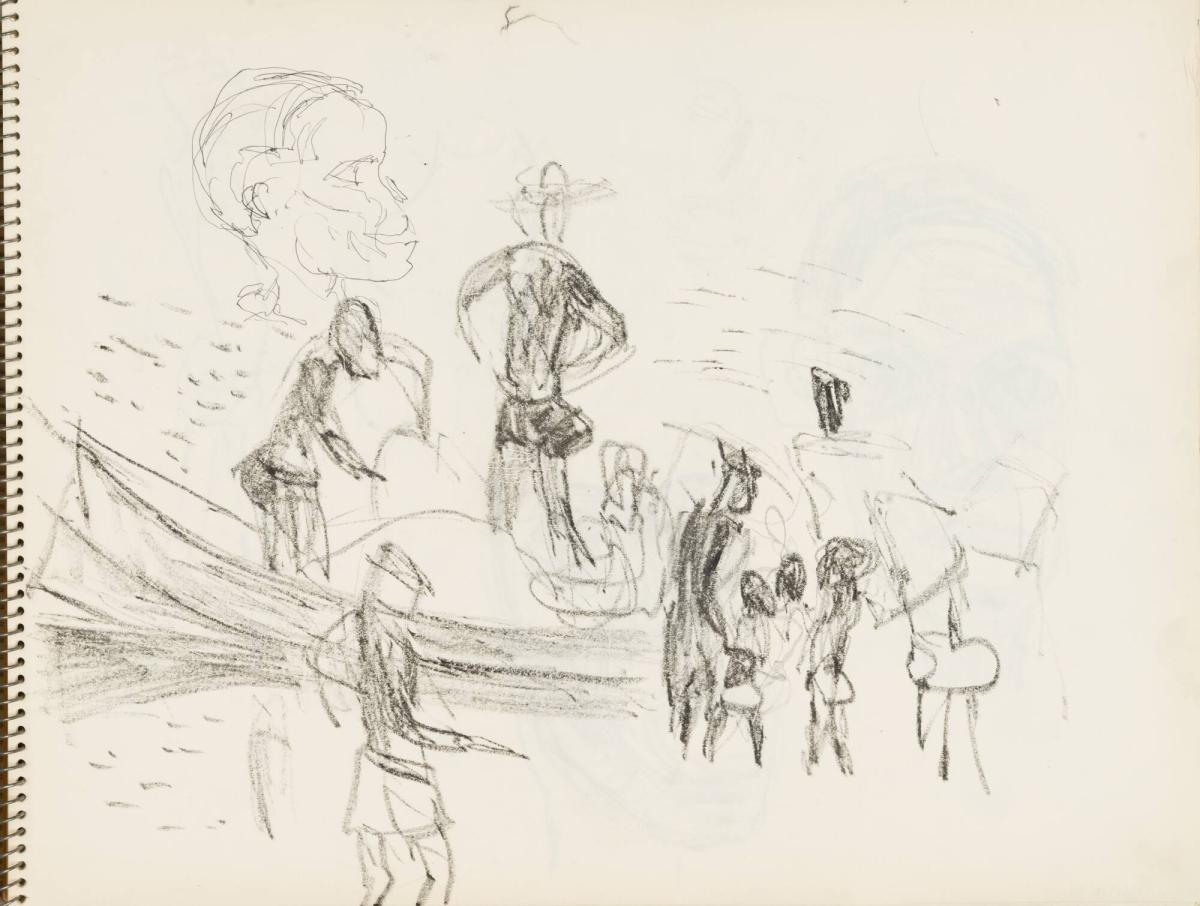 Skissblock nr 92, New York, Martinique, Amboise, fem syskon