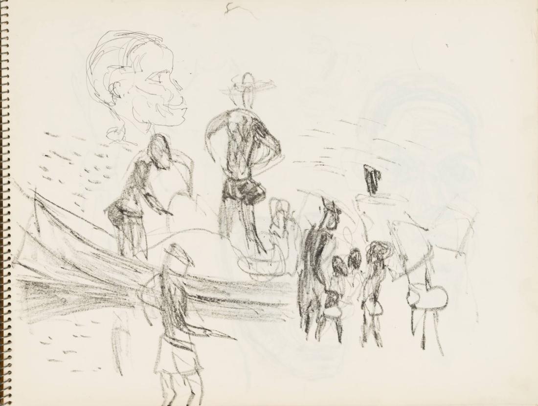 Skissblock nr 92, New York, Martinique, Amboise, fem syskon