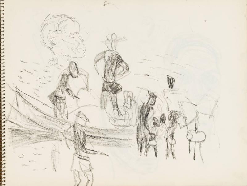 Skissblock nr 92, New York, Martinique, Amboise, fem syskon