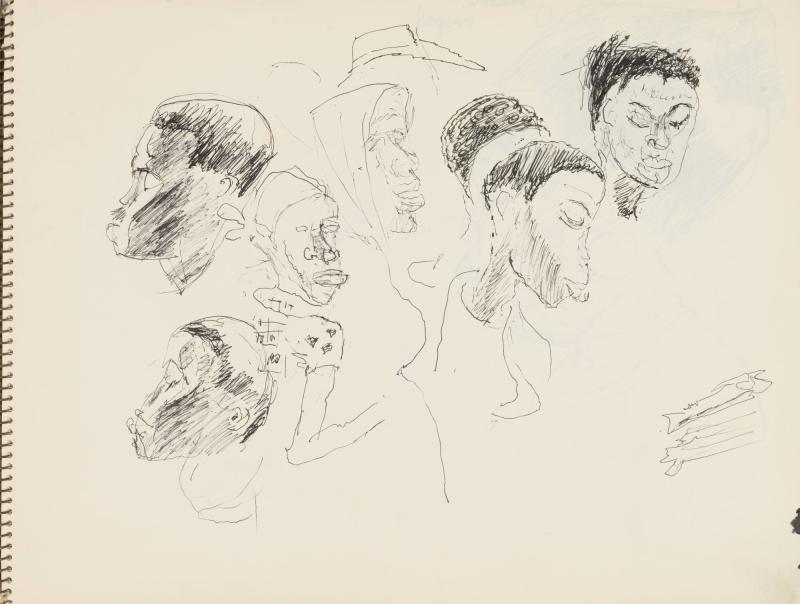 Skissblock nr 92, New York, Martinique, Amboise, fem syskon