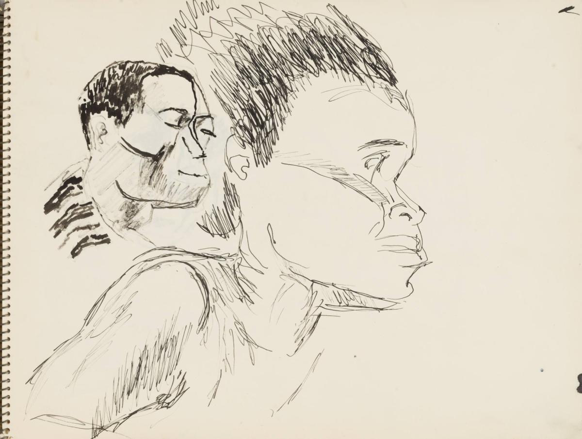 Skissblock nr 92, New York, Martinique, Amboise, fem syskon