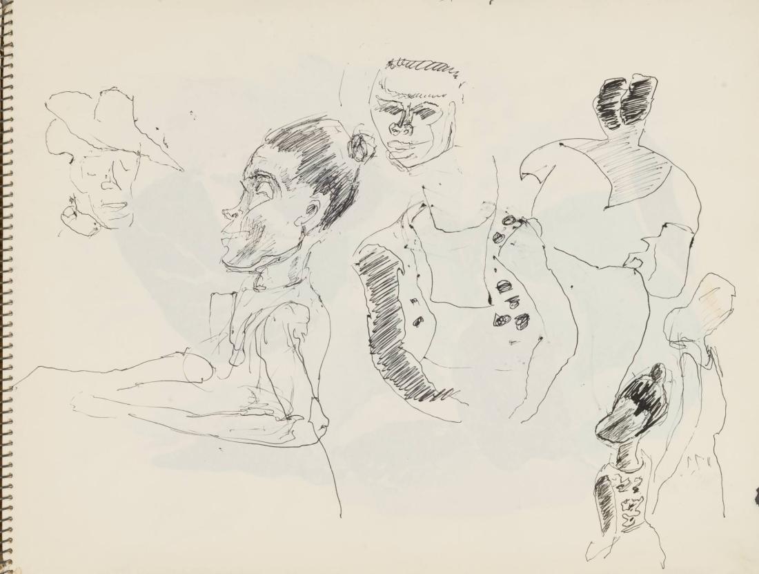 Skissblock nr 92, New York, Martinique, Amboise, fem syskon