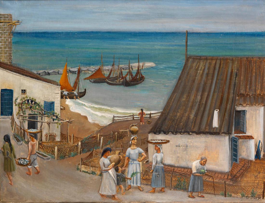 Hamnen i Numana (Italiensk hamnbild)
