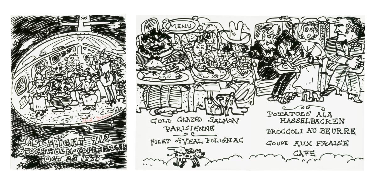 Menu for SAS flight New York-Stockholm for New York Collection for Stockholm