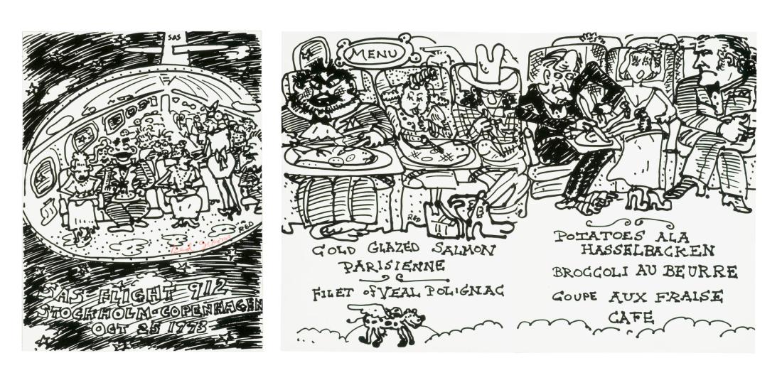 Menu for SAS flight New York-Stockholm for New York Collection for Stockholm