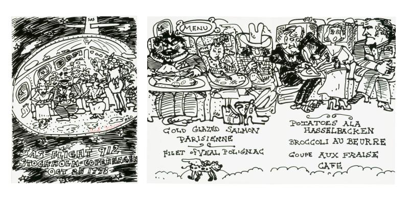 Menu for SAS flight New York-Stockholm for New York Collection for Stockholm